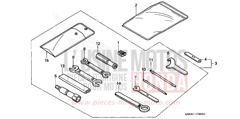 TOOLS for CB Seven Fifty BLACK (NH1) from 1997